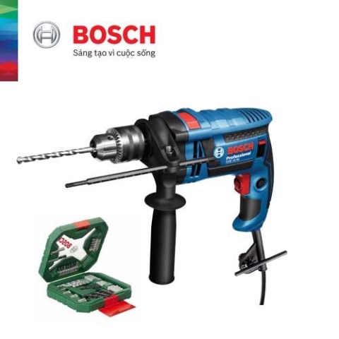 Máy khoan động lực Bosch GSB 16 RE + Bộ Xline 34 chi tiết