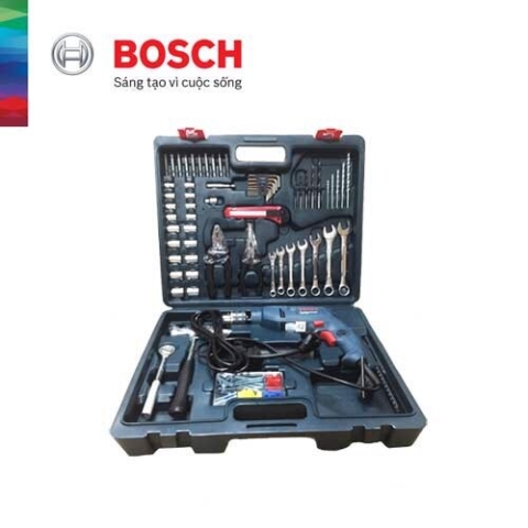 Máy khoan động lực Bosch GSB 550 + bộ phụ kiện 122 món