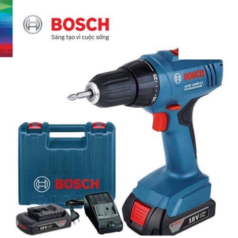 Máy khoan vặn vít dùng pin Bosch GSR 1800-LI