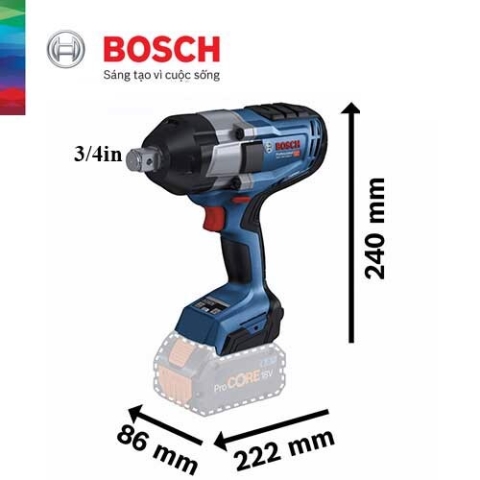 Thân Máy vặn ốc bu lông dùng pin Bosch GDS 18V-1050H